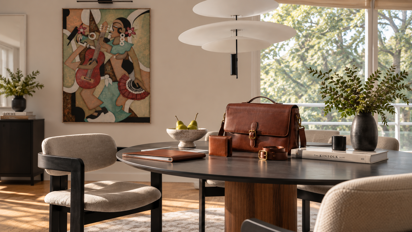 STC International leather bag